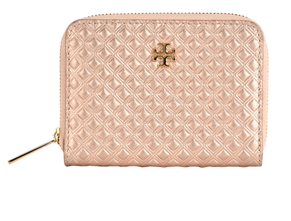 Tory Burch Quilted Small Wallet, &pound;70, Accessories, Pink, Leather, Front view